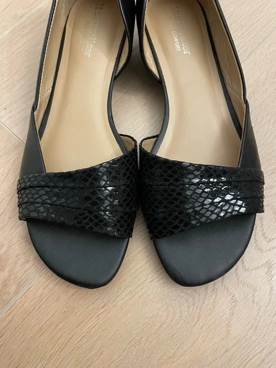 NATURALIZER Black Open-Toe D'Orsay Flats - Picture 5 of 9